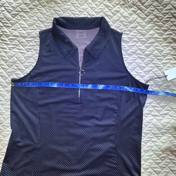 Jofit NWT Navy Polka-dot Utility Dress with Coordinating Pull-on Shorts, Size XL - Picture 8 of 10